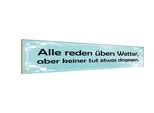 Vianmo Insegna In Legno 10X46 Cm Alle Reden üBer`S Wetter Aber