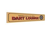 Vianmo Insegna In Legno 10X46 Cm Welcome To The Dart Lounge
