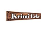 Vianmo Insegna In Legno 10X46 Cm Krimi-Ecke