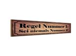 Vianmo Insegna In Legno 10X46 Cm Regel Nr.1 Sei Niemals Nummer 2