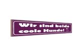 Vianmo Insegna In Legno 10X46 Cm Wo Sind Beide Coole Hunde!
