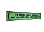 Vianmo Insegna In Legno 10X46 Cm Kannst Aufgeben Warum Beginnen