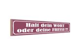 Vianmo Insegna In Legno 10X46 Cm Halt Dein Wort Oder Deine Fresse