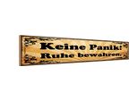 Vianmo Insegna In Legno 10X46 Cm Keine Panik Ruhe Bewahren