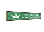 Vianmo Insegna In Legno 10X46 Cm Drogen Nur Vom Fachmann