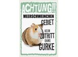 Vianmo Insegna In Legno 30X20 Cm Tiere Achtung Meerschweinchen