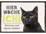 Vianmo Insegna In Legno 20X30 Cm Katze Hier Wache Ich Eigene Gefahr