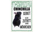 Vianmo Insegna In Legno 30X20 Cm Tiere Achtung Chinchilla Gebiet