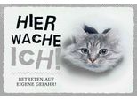 Vianmo Insegna In Legno 20X30 Cm Katze Hier Wache Eigene Gefahr