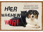 Vianmo Insegna In Legno 20X30 Cm Hund Katze Hier Wachen Wir