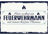 Vianmo Insegna In Legno 20X30 Cm Hier Wohnt Ein Feuerwehrmann