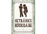 Vianmo Insegna In Legno 30X20 Cm GeträNke RüCkgabe GrüN