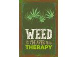 Vianmo Insegna In Legno 30X20 Cm Weed Ist Cheaper Than Therapy