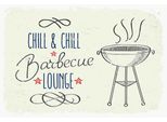 Vianmo Insegna In Legno 20X30 Cm Chill & Chill Barbecue Lounge