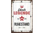 Vianmo Insegna In Legno 30X20 Cm Lebende Legende Im Ruhestand