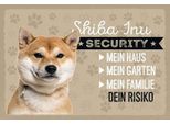 Vianmo Insegna In Legno 20X30 Cm Shiba Inu Security Dein Risiko