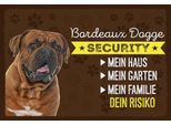 Vianmo Insegna In Legno 20X30 Cm Bordeaux Dogge Security Dein Risiko