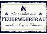 Vianmo Insegna In Legno 20X30 Cm Hier Wohnt Eine Feuerwehrfrau