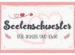 Vianmo Insegna In Legno 20X30 Cm Seelenschwester FüR Immer Und Ewig