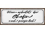 Vianmo Insegna In Legno 10X27 Cm Hier Arbeitet Die Chefin Noch