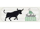Vianmo Insegna In Legno 10X27 Cm Bullshit Corner Stier