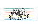 Vianmo Insegna In Legno 10X27 Cm Sei Frech Wild Wunderbar