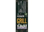 Vianmo Insegna In Legno 27X10 Cm Grill & Chill Fleisch Grillen