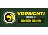 Vianmo Insegna In Legno 10X27 Cm Vorsicht Hier Wacht Unser Hund