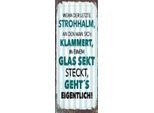 Vianmo Insegna In Legno 27X10 Cm Wenn Der Letzte Strohhalman