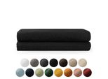 Set Di Asciugamani In Spugna Premium Blumtal Con Asole Per Appendere - Cotone Oeko-Tex, Morbido, Altamente Assorbente - Asciugamano Da Bagno 2X (70X140 Cm), Nero