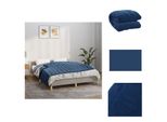 Vidaxl Coperta Pesata Blu 135X200 Cm 10 Kg Tessuto - Coperte