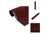 Vidaxl Tappeto Cattura-Sporco Rettangolare A Pelo Corto 90X150 Cm Rosso - Zerbini