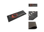 Vidaxl Tappeto Da Cucina Lavabile Per Cucina Nero 60X180 Cm Velluto - Zerbini