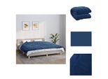 Vidaxl Coperta Pesata Blu 155X220 Cm 11 Kg Tessuto - Coperte