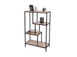 Dochtmann Libreria Colorado, Libreria A Ripiani, Arredamento Rovere, 4 Ripiani, Metallo, 69X33X114Cm