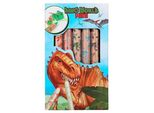 Depesche 0012180 Depesche Dino World Mini Dino Buntstifte Farbsortiert, 5 St.