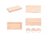 Vidaxl Scaffale A Muro 60X30X(2 6) Cm In Legno Massiccio Di Quercia Non Trattato - Scaffale A Muro - Scaffale A Muro - Scaffale Portaoggetti - Scaffale Galleggiante