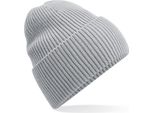 Beechfield B384R | Berretto Con Polsino Oversize - 50% Poliestere Riciclato - Farbe: Grigio Chiaro - GrößE: Taglia Unica