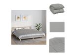 Vidaxl Coperta Pesata Grigia 155X220 Cm 11 Kg Tessuto - Coperte