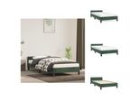 Vidaxl Struttura Letto Con Testiera Verde Scuro 90X190 Cm In Velluto - Letti E Strutture Letto