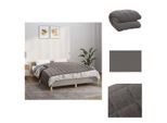 Vidaxl Coperta Pesata Grigia 120X180 Cm 5 Kg Tessuto - Coperte