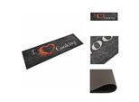 Vidaxl Tappeto Da Cucina Lavabile Per Cucina Nero 45X150 Cm Velluto - Zerbini