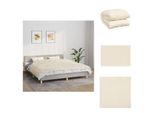 Vidaxl Coperta Pesata Crema Chiaro 155X220 Cm 7 Kg Tessuto - Coperte