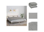 Vidaxl Coperta Pesata Grigia 155X220 Cm 7 Kg Tessuto - Coperte