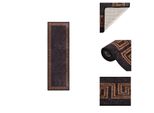 Vidaxl Tappeto Lavabile 80X300 Cm Nero E Oro Antiscivolo - Tappeti