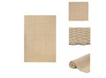Vidaxl Tappeto Rettangolare Natura 120X180 Cm Cotone - Tappeti