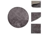 Vidaxl Tappeto Lavabile Grigio φ120 Cm Antiscivolo - Tappeti