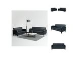 Vidaxl Set Divano 2 Pezzi In Ecopelle Nero - Divani