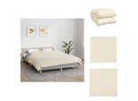 Vidaxl Coperta Pesata Crema Chiaro 200X200 Cm 9 Kg Di Tessuto - Coperte