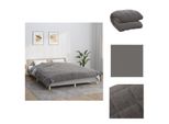 Vidaxl Coperta Pesata Grigia 200X200 Cm 9 Kg Di Tessuto - Coperte